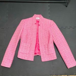 💕CALVIN KLEIN💕 Women’s Pink Tweed Blazer